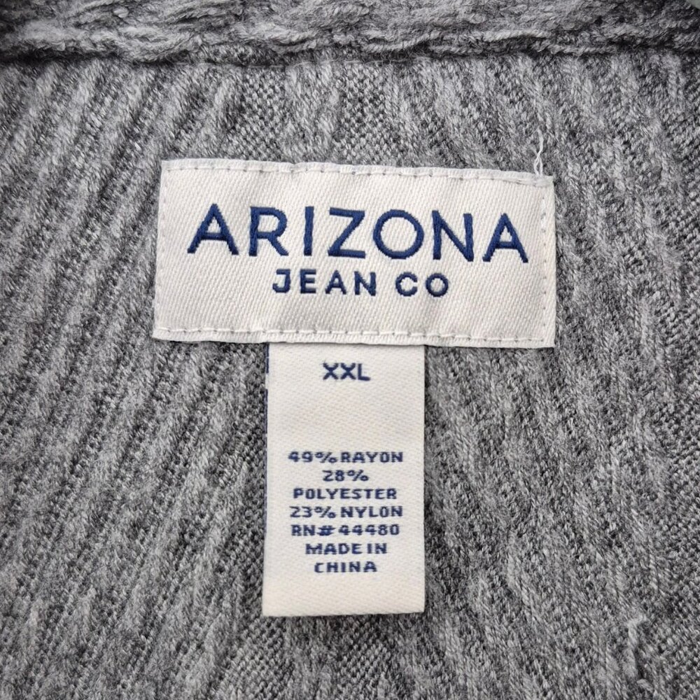 Arizona Jean Co Men’s Jacquard Casual Shirt Button-up Short Sleeve Size 2XL Gray - Picture 3 of 11